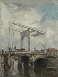 Картина автора Марис Якоб под названием A Drawbridge in a Dutch Town