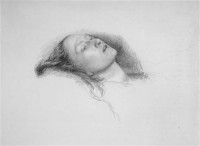 Картина автора Миллес Джон Эверетт под названием Ophelia, study - Elizabeth Siddal