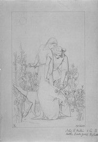 Картина автора Миллес Джон Эверетт под названием My Beautiful Lady - Lovers by a Rosebush