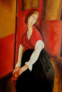 Картина автора Модильяни Амедео под названием Portrait of Jeanne Repro