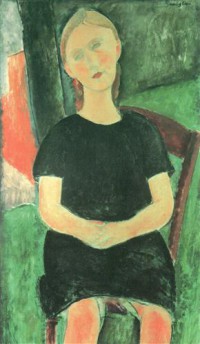 Картина автора Модильяни Амедео под названием Sitzendes Mädchen