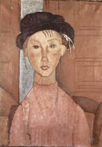 Картина автора Модильяни Амедео под названием Mädchen mit Hut