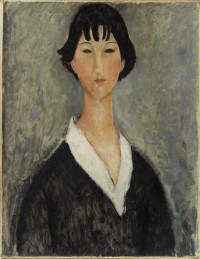 Картина автора Модильяни Амедео под названием Девушка с черными волосами