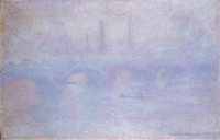 Картина автора Моне Оскар Клод под названием waterloo bridge  				 - Мост Ватерлоо. Эффект тумана