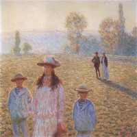 Картина автора Моне Оскар Клод под названием Landscape with Figures, Giverny