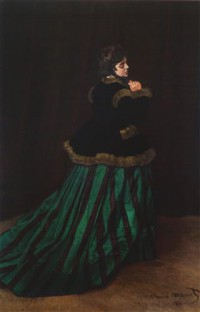 Картина автора Моне Оскар Клод под названием The Woman in the Green Dress - Camille Doncieux