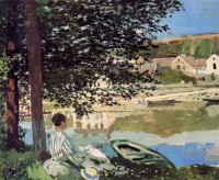 Картина автора Моне Оскар Клод под названием The River - On the Bank of the Seine