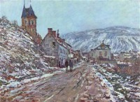 Картина автора Моне Оскар Клод под названием Street near Vétheuil in Winter
