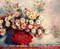 Картина автора Моне Оскар Клод под названием Still-Life with Chrysanthemums