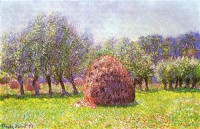 Картина автора Моне Оскар Клод под названием Heap of Hay in the Field