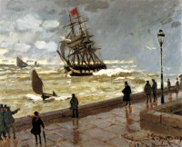 Картина автора Моне Оскар Клод под названием The Jetty of le Havre in Bad Weather