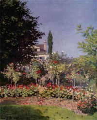 Картина автора Моне Оскар Клод под названием Flowering Garden at Sainte-Adresse