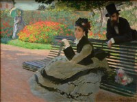 Картина автора Моне Оскар Клод под названием Camille Monet on a Garden Bench