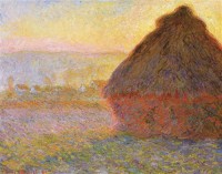 Картина автора Моне Оскар Клод под названием Grainstack - Haystack at the Sunset near Giverny