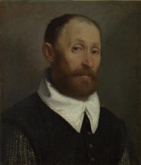 Картина автора Морони Джованни Баттиста под названием Giovanni Battista Moroni - Portrait of a Man with Raised Eyebrows