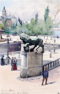 Картина автора Палм де Роса Анна под названием Stockholm train slotte