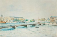 Картина автора Палм де Роса Анна под названием Vy över kungliga slottet samt nationalmuseum