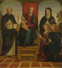 Картина автора Перуджино Пьетро под названием The Virgin and Child with Saints