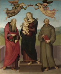 Картина автора Перуджино Пьетро под названием The Virgin and Child with Saints Jerome and Francis