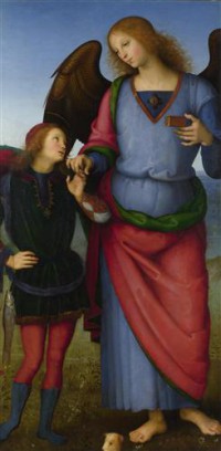 Картина автора Перуджино Пьетро под названием The Archangel Raphael with Tobias