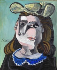 Картина автора Пикассо Пабло под названием Kvinnan med blå krage