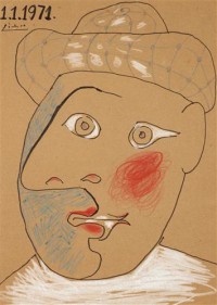 Картина автора Пикассо Пабло под названием Tête de Pierrot