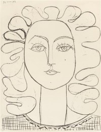 Картина автора Пикассо Пабло под названием Francoise aux cheveux ondulés