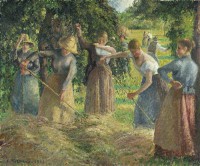 Картина автора Писсарро Камиль под названием Hay Harvest at Eragny