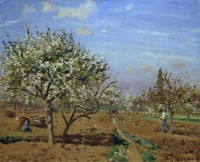 Картина автора Писсарро Камиль под названием Orchard in Bloom, Louviciennes
