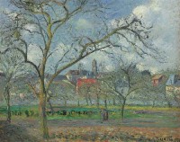 Картина автора Писсарро Камиль под названием Orchard of Saint-Ouen-l'Aumone in Winter, Pontoise