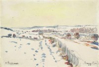 Картина автора Писсарро Камиль под названием Eragny under the Snow