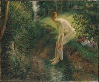 Картина автора Писсарро Камиль под названием Bather in the Woods