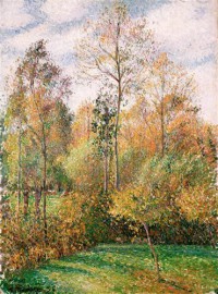 Картина автора Писсарро Камиль под названием Automne, peupliers  				 - Осень, тополя