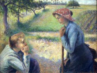 Картина автора Писсарро Камиль под названием Two Young Peasant Women