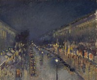 Картина автора Писсарро Камиль под названием The Boulevard Montmartre at Night