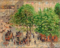 Картина автора Писсарро Камиль под названием Place du Theatre-Francais. Spring
