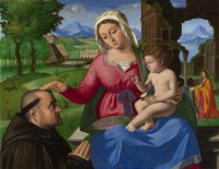 Картина автора Превитали Андреа под названием The Virgin and Child with a Supplicant