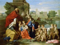 Картина автора Пуссен Никола под названием Св семейство со св Елизаветой и Иоанном Крестителем