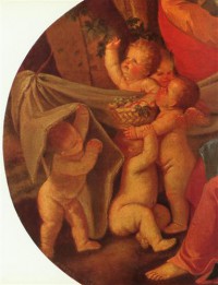 Картина автора Пуссен Никола под названием Heilige Familie mit Engeln