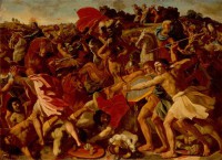 Картина автора Пуссен Никола под названием The Victory of Joshua over the Amalekites