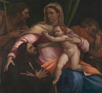 Картина автора Пьомбо Себастьяно под названием The Madonna and Child with Saints and a Donor
