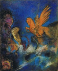 Картина автора Редон Одилон под названием Roger und Angelique, oder - Perseus und Andromeda