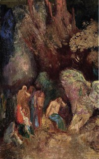 Картина автора Редон Одилон под названием La grotte enchantee