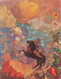 Картина автора Редон Одилон под названием Muse auf Pegasus