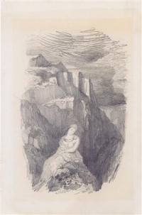 Картина автора Редон Одилон под названием Femme dans un paysage montagneux