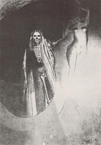 Картина автора Редон Одилон под названием Death - `It is I who make you serious´