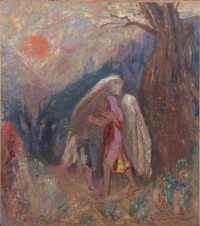 Картина автора Редон Одилон под названием Jacob and the Angel