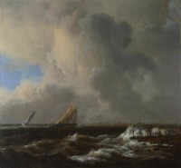 Картина автора Рёйсдал Якоб Исаакс под названием Vessels in a Fresh Breeze