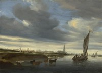 Картина автора Рейсдаль Саломон под названием A View of Rhenen seen from the West