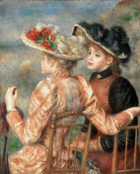 Картина автора Ренуар Пьер Огюст под названием Two Women In A Garden  				 - Две женщины в саду